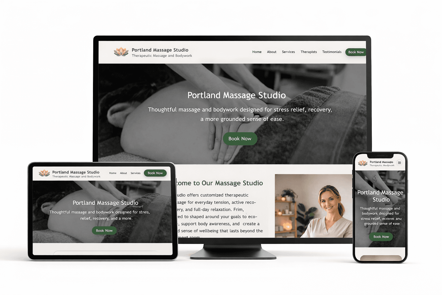 Portland Massage Studio | Massage Site Concept